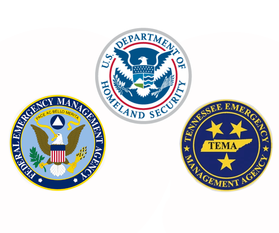 Logos for FEMA and TEMA.